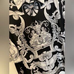 Versace Silver Baroque Silk Shirt